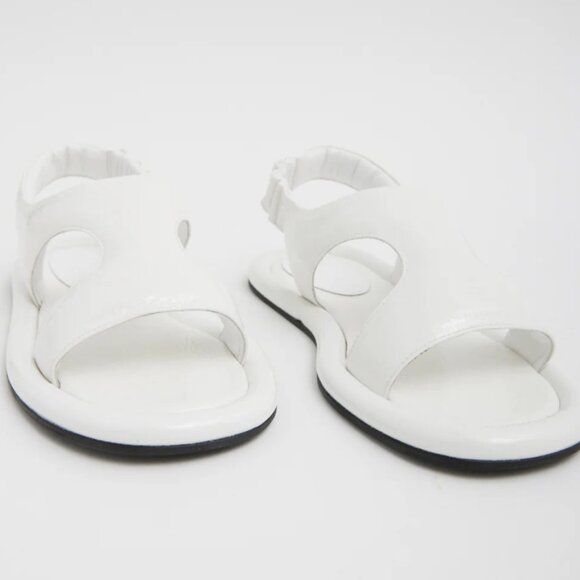 Tibi White Tom Naplack Sandal Size 37 - Picture 1 of 4